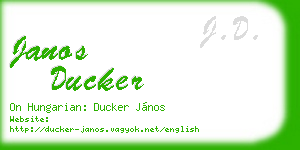 janos ducker business card